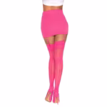 Sheer Thigh Highs - One Size - Hot Pink