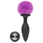Happy Rabbit large vibrating **anal plug rabbit tail** black