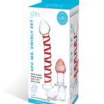 Red 4-piece **glass butt plug** and yoni egg set