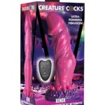 Xenox pink and **purple dildo** with remote control vibrations