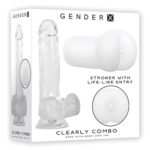 Crystal clear set featuring the **best realistic dildos** with suction cup and anal stroker