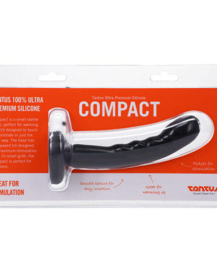 Compact **big black dildo** style silicone prostate massager