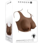 Brown D-cup wearable fake breasts vest with natural sway and five year warranty