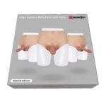 Size M female to male silicone penis panties with belly button simulation