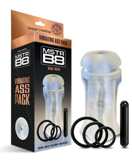 Vibrating **penis sleeve with cock ring** set and silicone rings