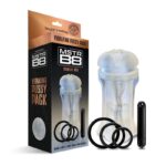 Realistic **Vibrating Stroker** sleeve with silicone C-ring set and bullet