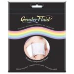 White strapless chest binder with side hook and loop closure for FTM