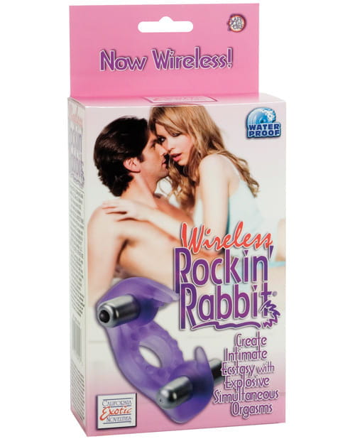 Wireless Rockin' Rabbit Purple Sex Toy with Fluttering Ears for Couples