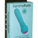 Le Wand Ultra Waterproof Silicone Bullet Vibrator in turquoise.