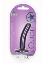 Shots Ouch! 5" Metallic Purple G-Spot Silicone Dildo - Image 2