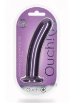 Shots Ouch! 7" Metallic Purple G-Spot Silicone Dildo - Image 2