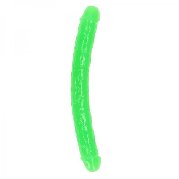 8714273520241.jpg Realrock 12" Glow In The Dark Double Ended Dildo - Green - Image 1