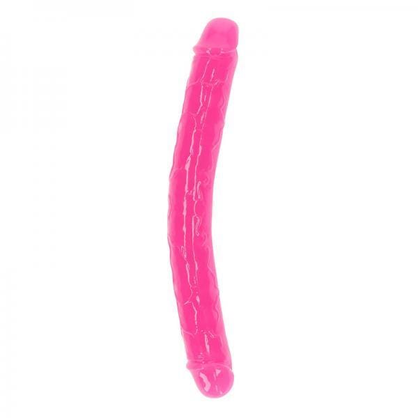 8714273520258-1.jpg Realrock 12" Glow In The Dark Double Ended Dildo - Pink - Image 1