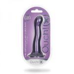 Ouch! 7" Ultra-Soft Liquid Silicone G-Spot Dildo - Purple - Image 2