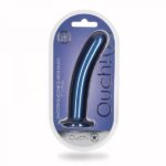 Shots Ouch! 7" Metallic Blue G-Spot Silicone Dildo - Image 2